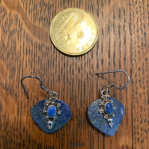 Lapis Lazuli Vintage Necklace and Earrings - Picture 3 of 4